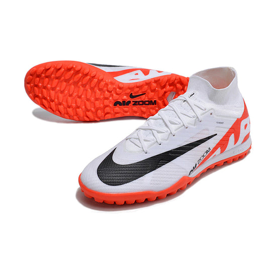 NK Air Zoom Mercurial Superfly IX Elite TF blanco rojo top alto zapatos de fútbol Eur40-45