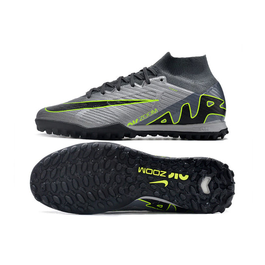 NK Air Zoom Mercurial Superfly IX Elite TF gris top alto zapatos de fútbol Eur40-45
