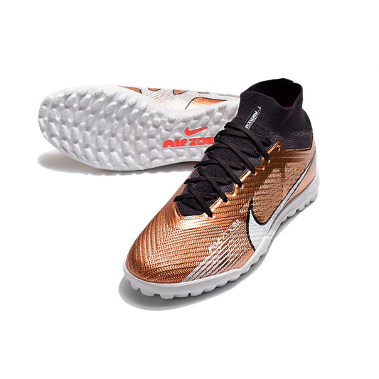 NK Air Zoom Mercurial Superfly IX Elite TF golden brown top alto zapatos de fútbol Eur40-45